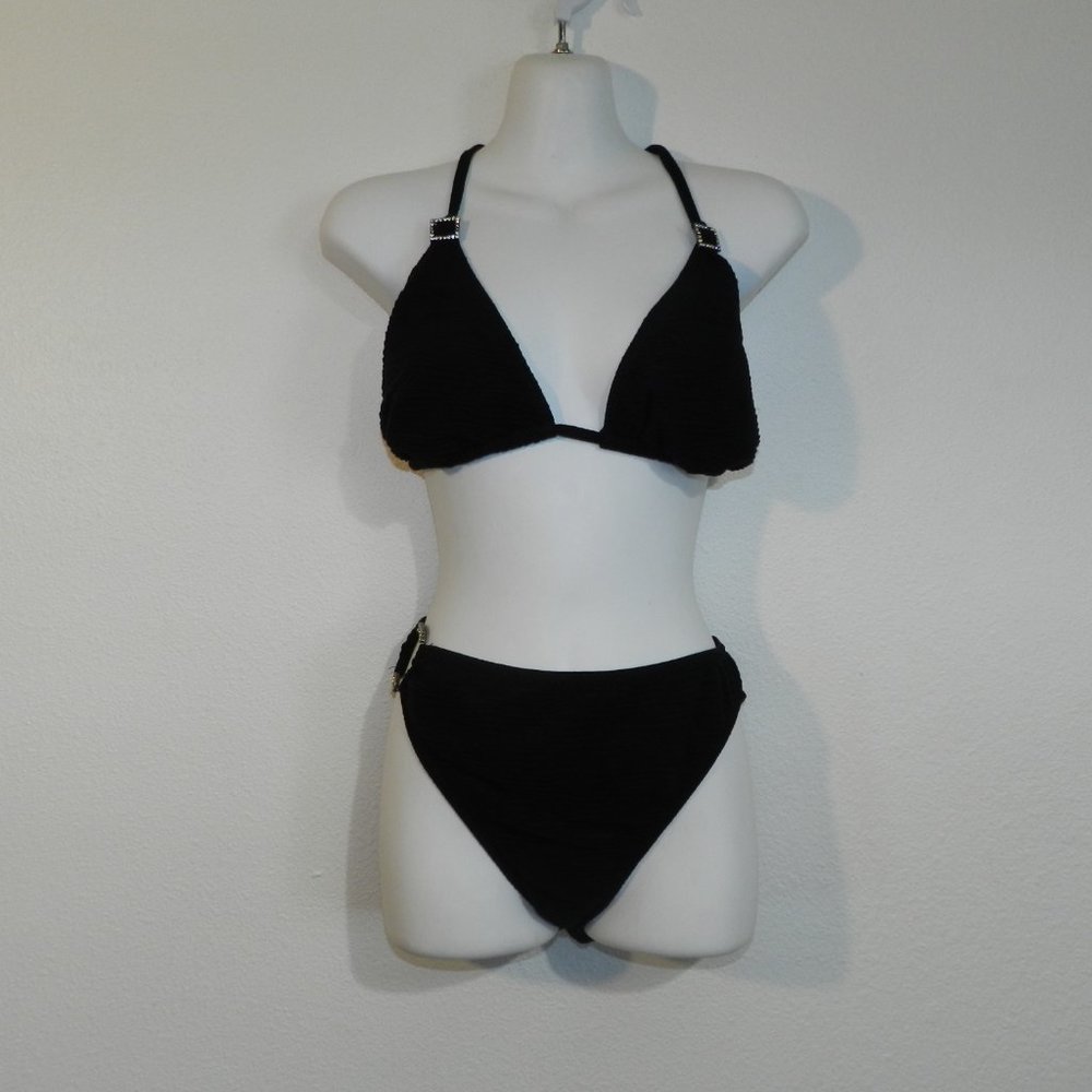 Endless Sun Soft Wave Pattern Fabric, Rhinestone … - image 1